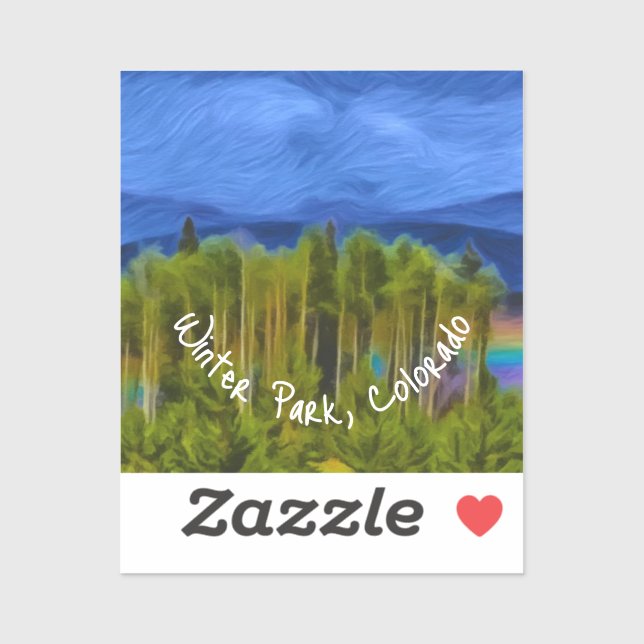 Sticker Patch arc-en-ciel du parc d'hiver (Feuille)