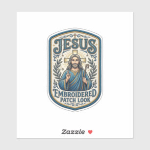 Sticker Patch Brodé Jésus Regardez Patch Brodé Jésus