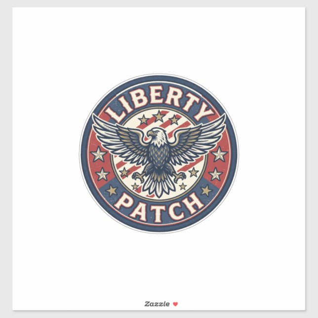 Sticker Patch de liberté patriotique Broderie (Feuille)