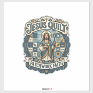 Sticker Patchwork Jésus Foi Patchwork Jésus