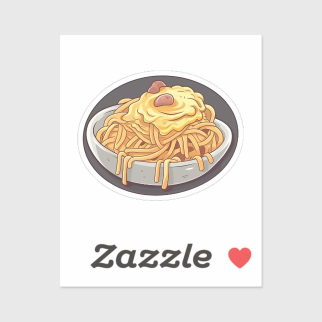 Sticker Pâtes de dessin animé (Feuille)