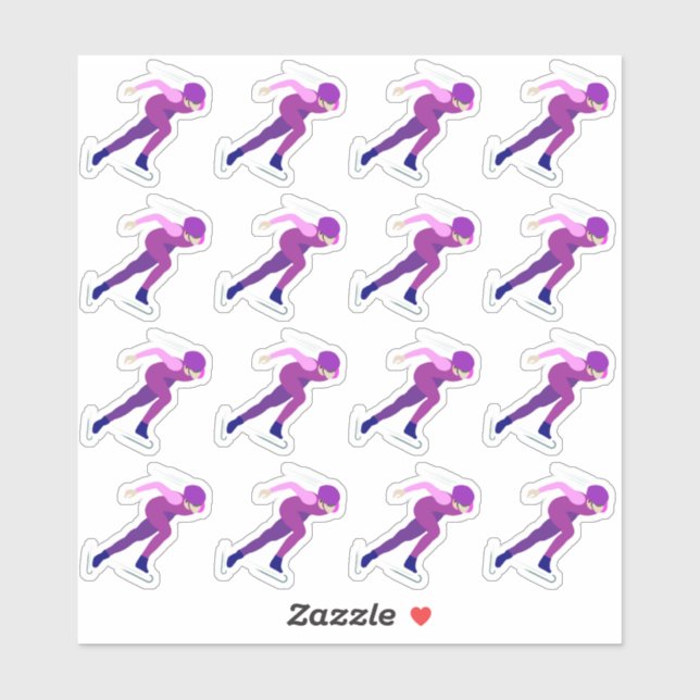 Sticker Patinage de vitesse (Feuille)