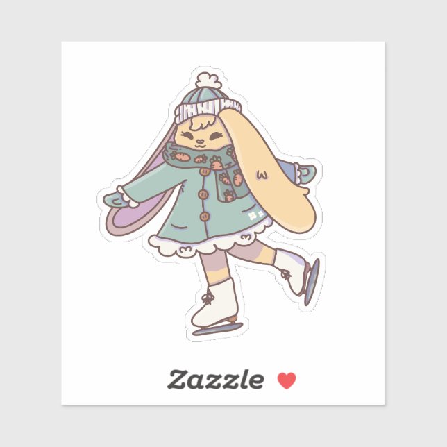 Sticker Patinage sur glace de Daisy (Feuille)