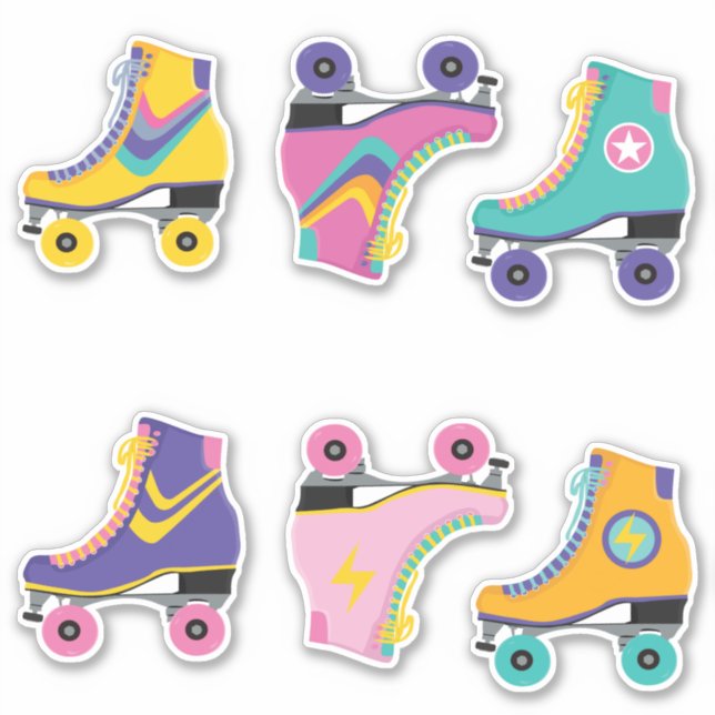 Sticker Patins à rouleaux des années 80 (Devant)