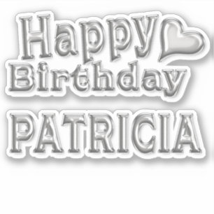 Sticker Patricia Happy Birthday