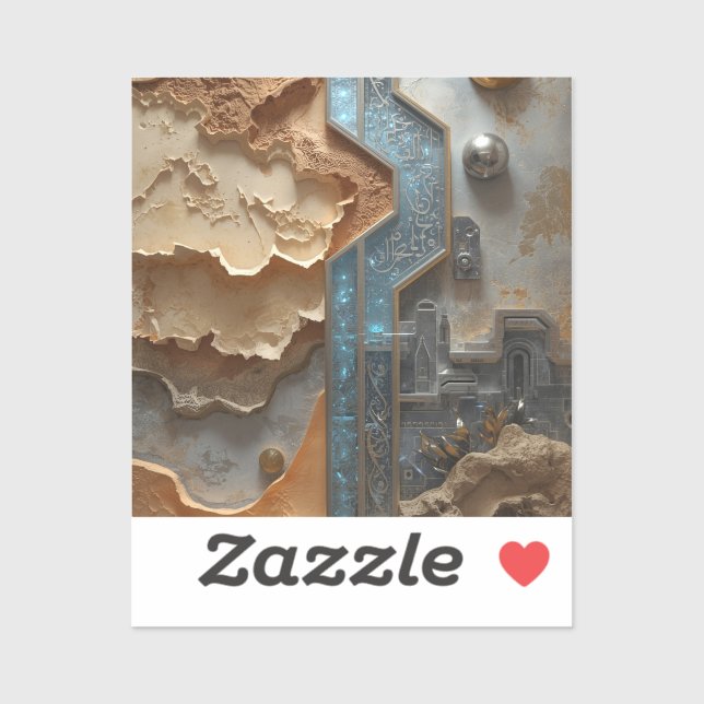 Sticker Patrimoine arabe Traditions intemporelles Grâce mo (Feuille)