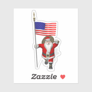 Sticker Patriote d'Américain du père noël
