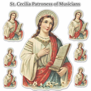 Sticker Patron des musiciens catholiques de St. Cecilia
