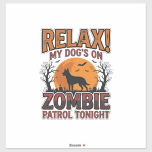 Sticker Patrouille de chien zombie conception de chemise H