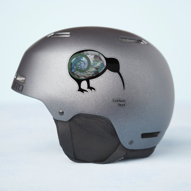 STICKER PAUA KIWI NOUVELLE-ZÉLANDE OISEAU NATALE VERT KORU (Côté casque)