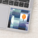 Sticker Paul Klee Harbinger d'automne. art bleu vintage<br><div class="desc">Paul Klee autocollant "The Harbinger of Autumn". Aquarelle de couleur abstraite géométrique art vintage dans les couleurs bleu marine.</div>