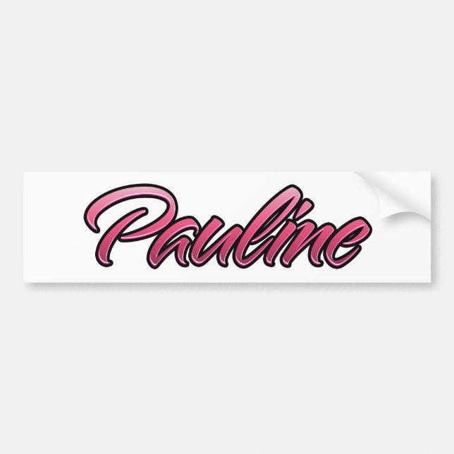 Sticker Pauline rose pâle (Devant)