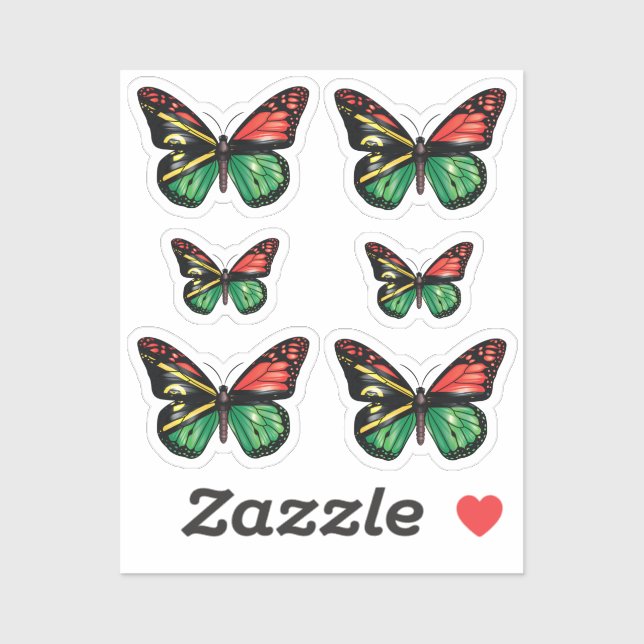 Sticker Pavillon monarque papillon Vanuatu Chemise Tri-Ble (Feuille)