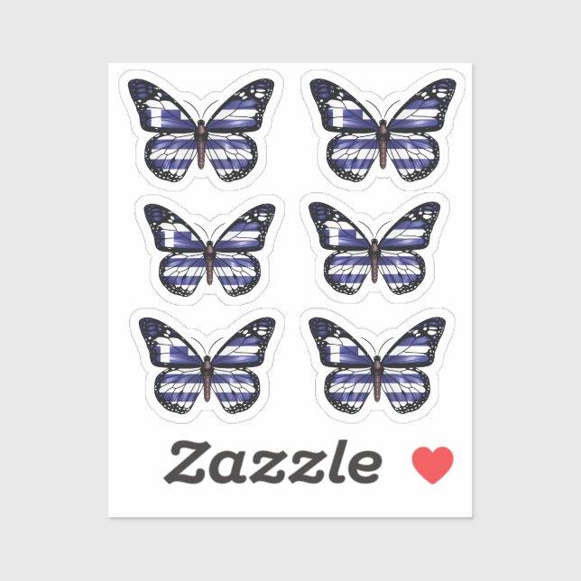 Sticker Pavillon papillon Monarque de Grèce (Feuille)