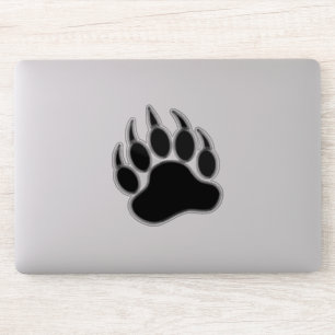 Sticker Paw en argent noir cool