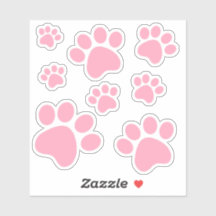 Sticker Pawprint rose