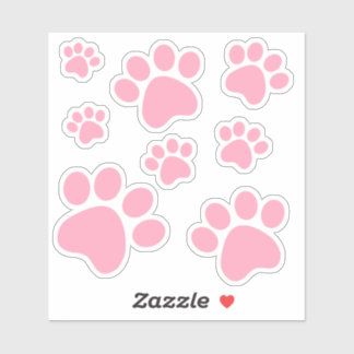 Sticker Pawprint rose