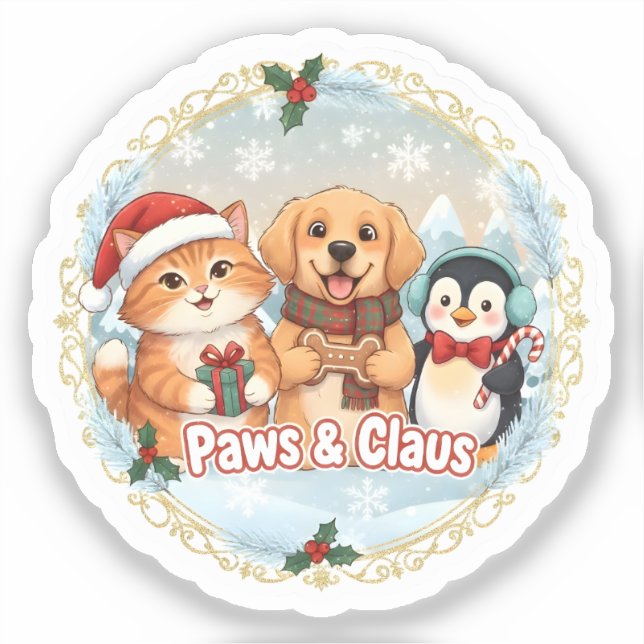 Sticker Paws & Claus (Recto)