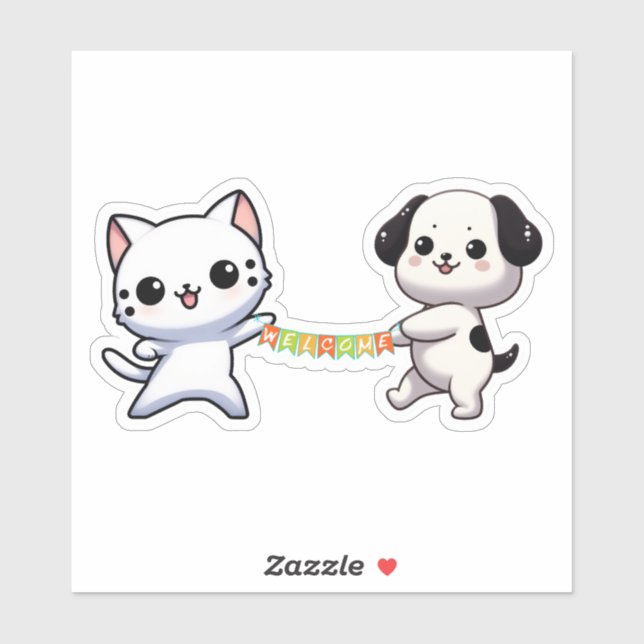 Sticker Paws & Pals : Un Accueil Gai (Feuille)