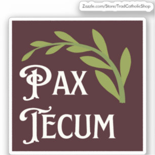 Sticker Pax Tecum mignon Latin Catholique Paix Soyez Avec