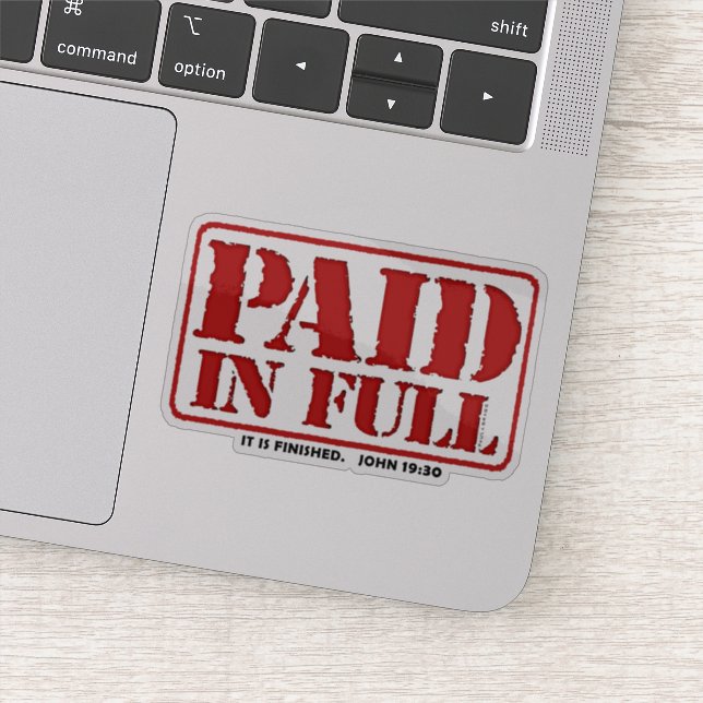 Sticker Payé en entier (Détail)