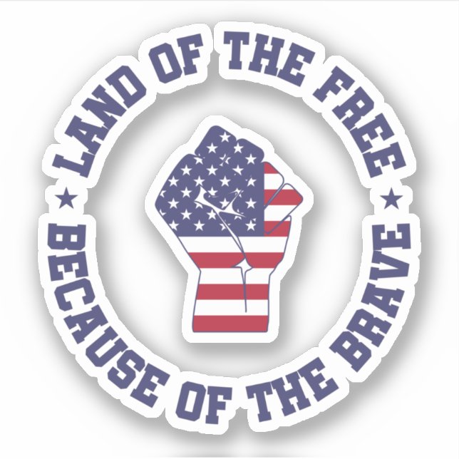 Sticker Pays du drapeau américain libre Patriotique (Devant)