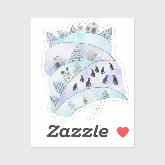 Sticker Pays glacé (Feuille)