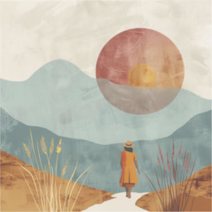 Sticker Paysage Abstrait de Boho (23)