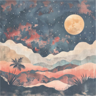 Sticker Paysage Abstrait de Boho (24)
