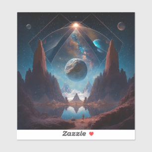 Sticker Paysage d'Imaginaire cosmique