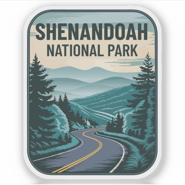 Sticker Paysage du parc national de Shenandoah (Devant)