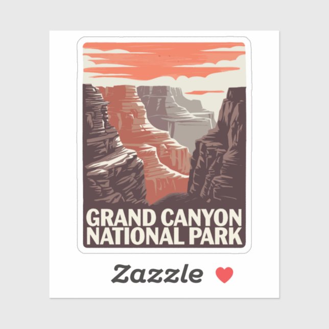 Sticker Paysage du parc national du Grand Canyon (Feuille)
