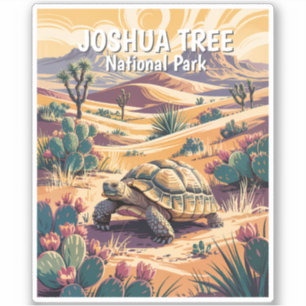 Sticker Paysage rétro personnalisé de Joshua Tree avec tor