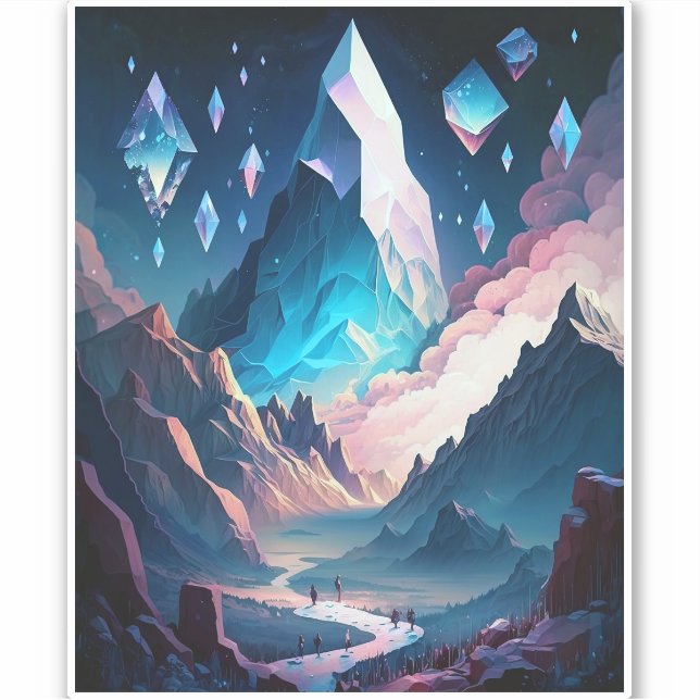 Sticker Payscape Mountain Of Crystal Imaginaire (Devant)