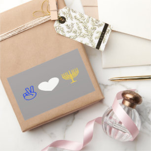 Sticker Peace Love & Hanoukka