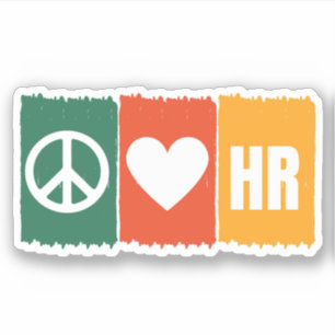 Sticker Peace Love HR