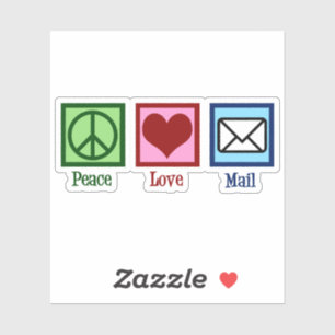 Sticker Peace Love Mail