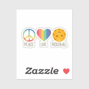 Sticker Peace Love Pickleball