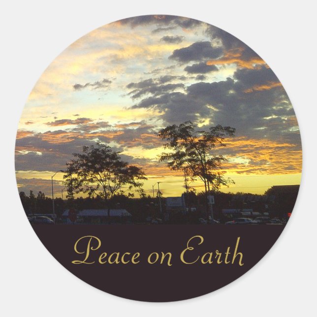 Sticker Peace on Earth par RoseWrites (Devant)