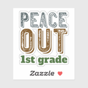 Sticker peace out 1ère classe