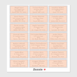 Sticker Peach Vintage Fall Baby shower Adresse de l'invité