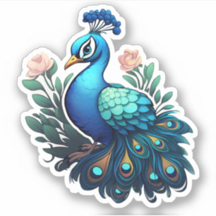Sticker Peacock