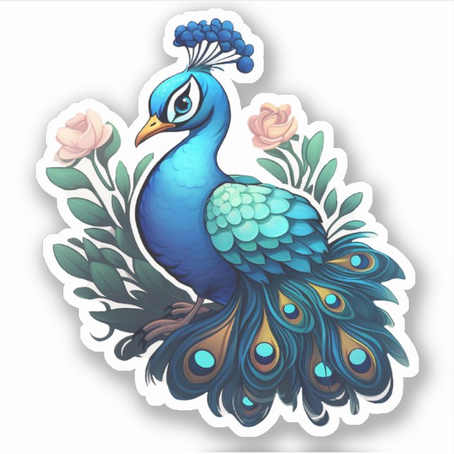 Sticker Peacock (Devant)