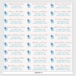 Sticker Peacock Feather Moderne Mariage Guest Adresse Stic<br><div class="desc">Une feuille entièrement personnalisable avec 27 autocollants d'adresse individuels pour les invitations et l'envoi de votre mariage ou autre événement. Les noms et adresses sont placés à côté d'une belle plumes de paon aux couleurs vives. Un design original disponible exclusivement à la boutique en ligne ©GardenEden</div>