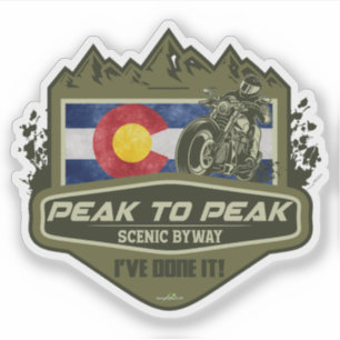 Sticker Peak to Peak Scenic Byway Moto 01