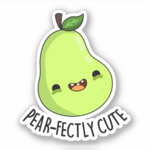 Sticker Pear Fruit Parfaitement Drôle Jeu De Fruit Pear Pu
