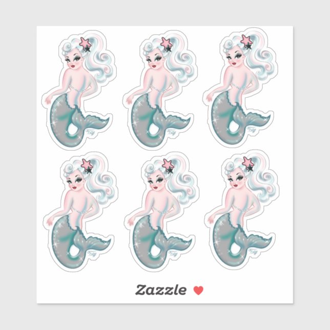 Sticker Pearla Mermaids (Feuille)