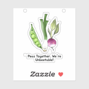 Sticker Peas et Veggie meilleur amis Pun