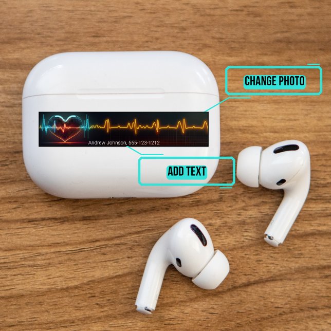 Sticker Peau décorative Coque Airpods Pro - Heartbeat (Please enjoy our Airpods stickers)
