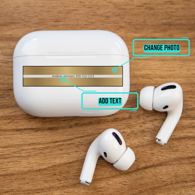 Sticker Peau décorative Coque Airpods Pro - Or (Please enjoy our Airpod stickers)